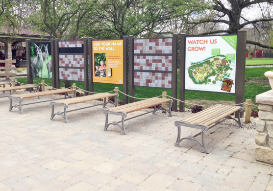 donor wall for a children's zoo