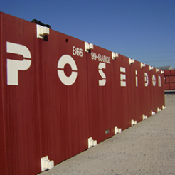 barge showing large, stenciled letters